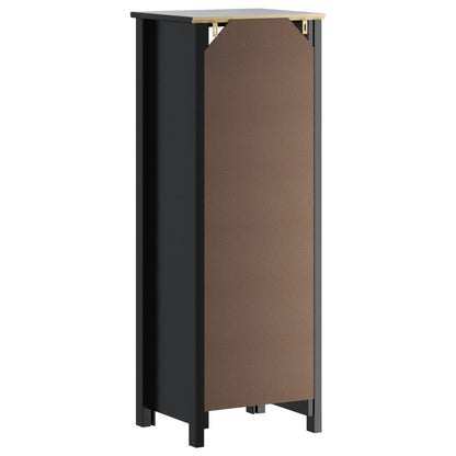 Bathroom Cabinet | Black | Solid pine wood, engineered wood, metal