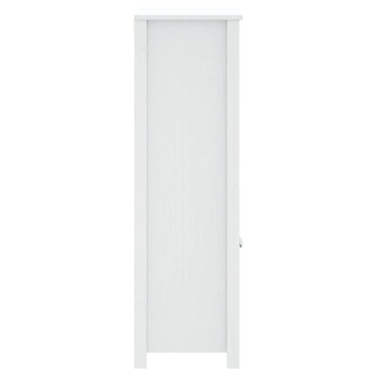 Bathroom Cabinet BERG White 69.5x34x110 cm Solid Wood Pine