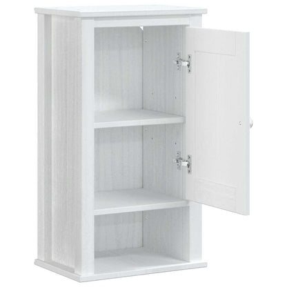 Bathroom Wall Cabinet "BERG" White 40x27x71,5 cm Solid Wood Pine
