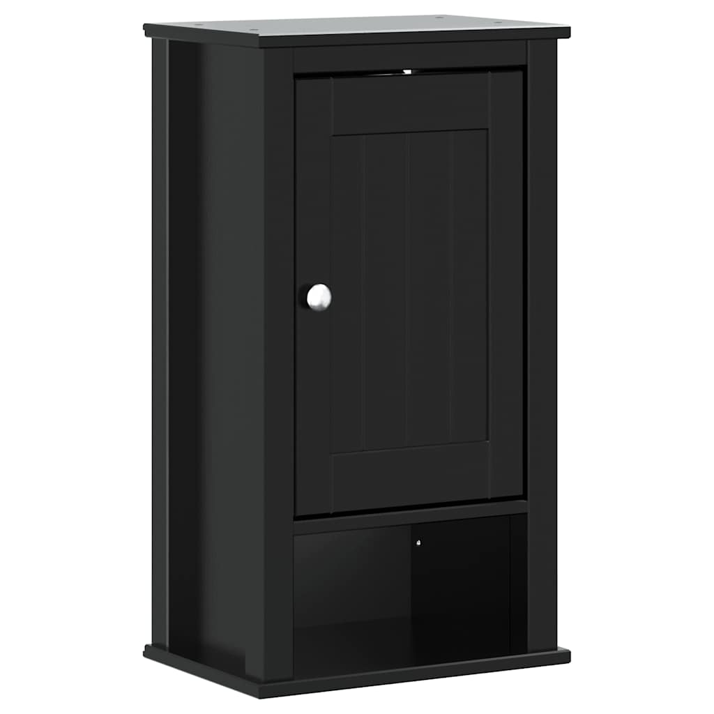 Bathroom Wall Cabinet "BERG" Black 40x27x71,5 cm Solid Wood Pine