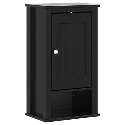 Bathroom Wall Cabinet "BERG" Black 40x27x71,5 cm Solid Wood Pine