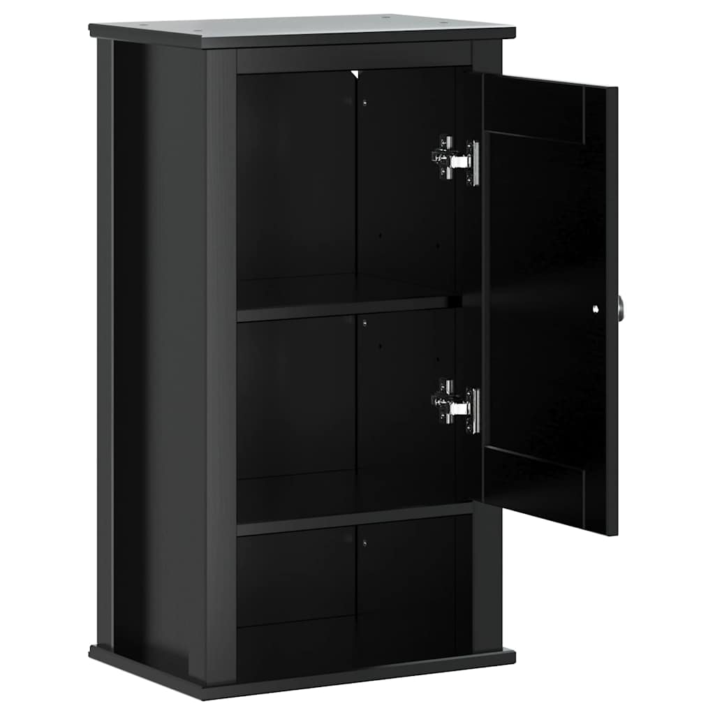 Bathroom Wall Cabinet "BERG" Black 40x27x71,5 cm Solid Wood Pine