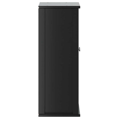 Bathroom Wall Cabinet "BERG" Black 40x27x71,5 cm Solid Wood Pine