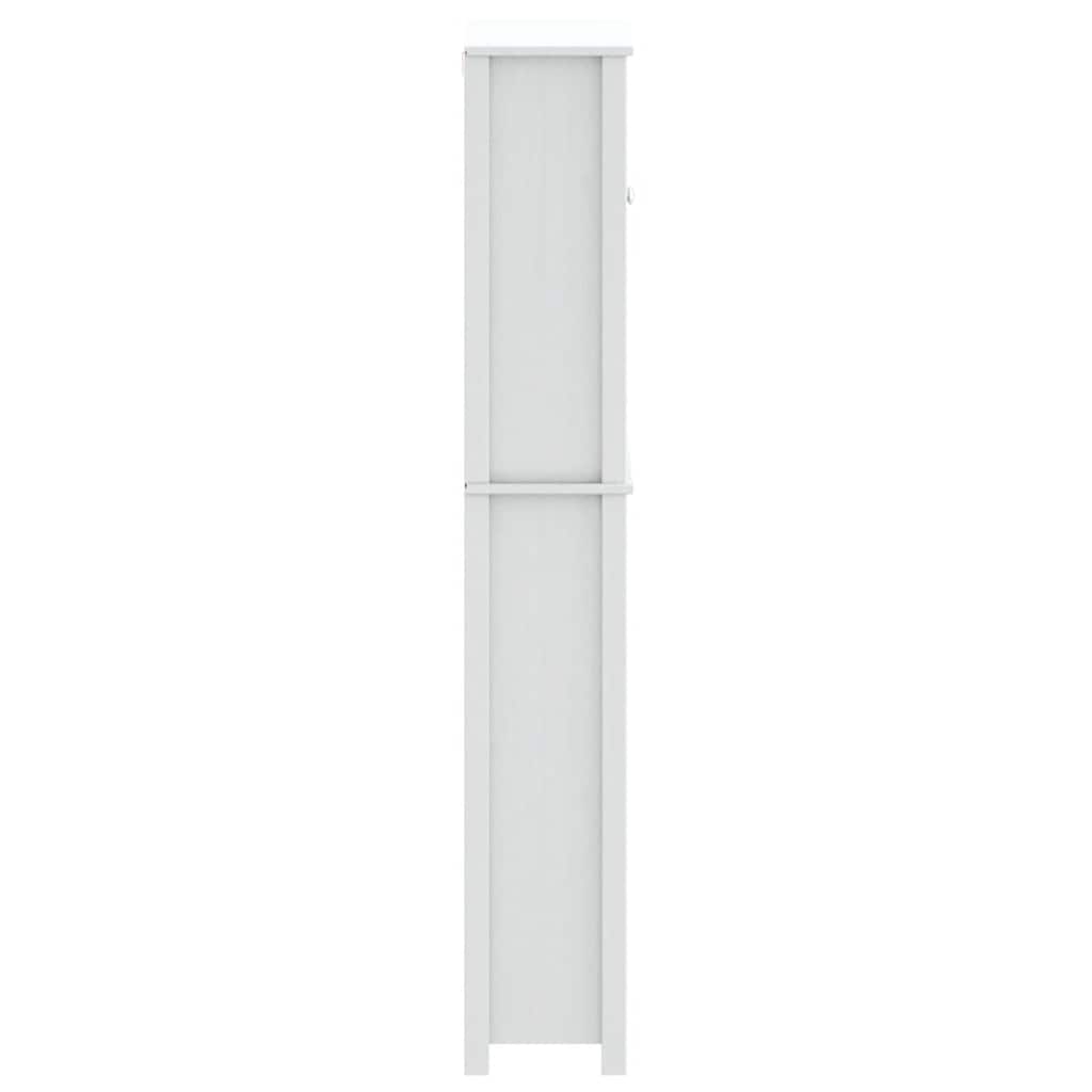 Washing Machine Cabinet BERG White 76x27x164.5 cm Solid Wood
