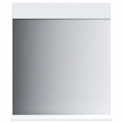 Bathroom Mirror with Shelf BERG White 60x12x70 cm Solid Wood