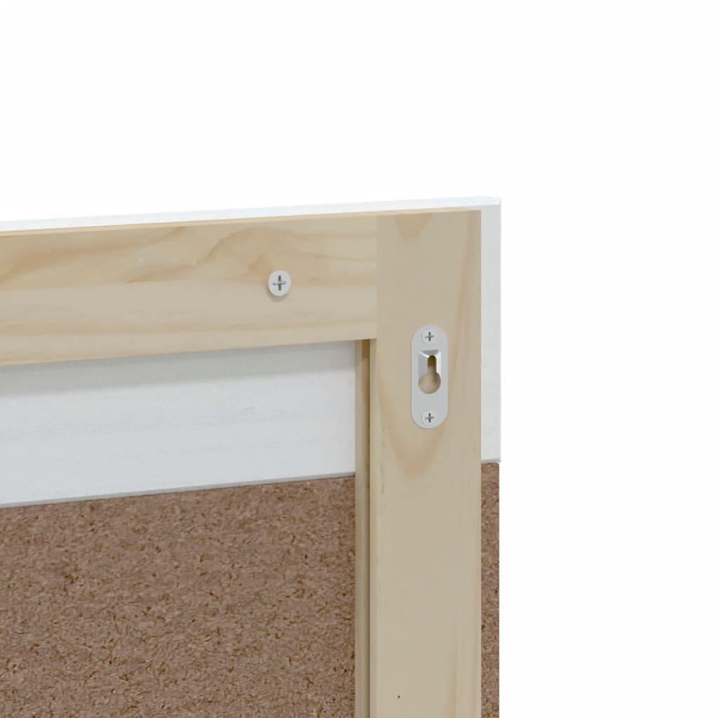 Bathroom Mirror with Shelf BERG White 60x12x70 cm Solid Wood