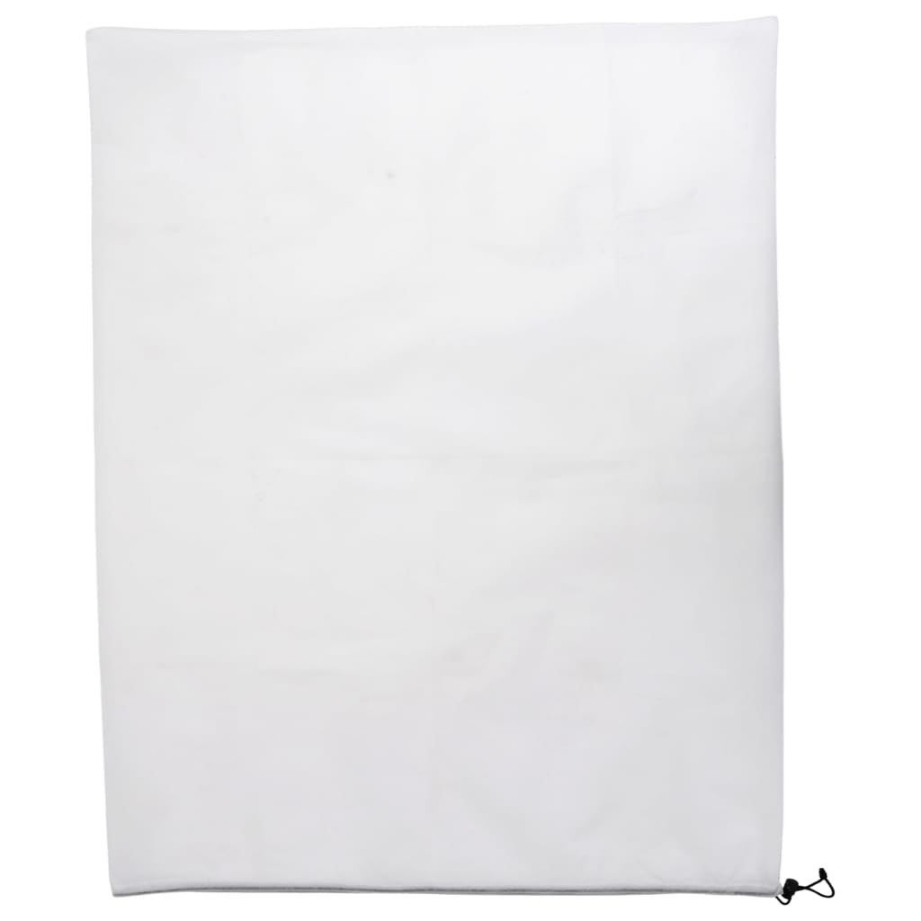 Usage example of Plant Fleece Covers with Drawstring 8 pcs 70 g/m² 0.8x1 m, demonstrating protection of seedlings from harsh weather and pests.