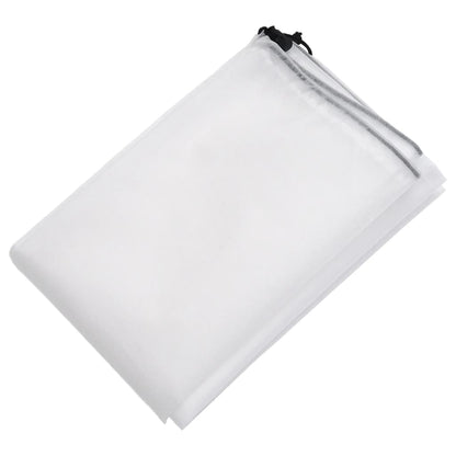 Plant Fleece Covers with Drawstring 8 pcs 70 g/m² 0.8x1 m demonstrating breathable non-woven fabric design for winter plant protection.