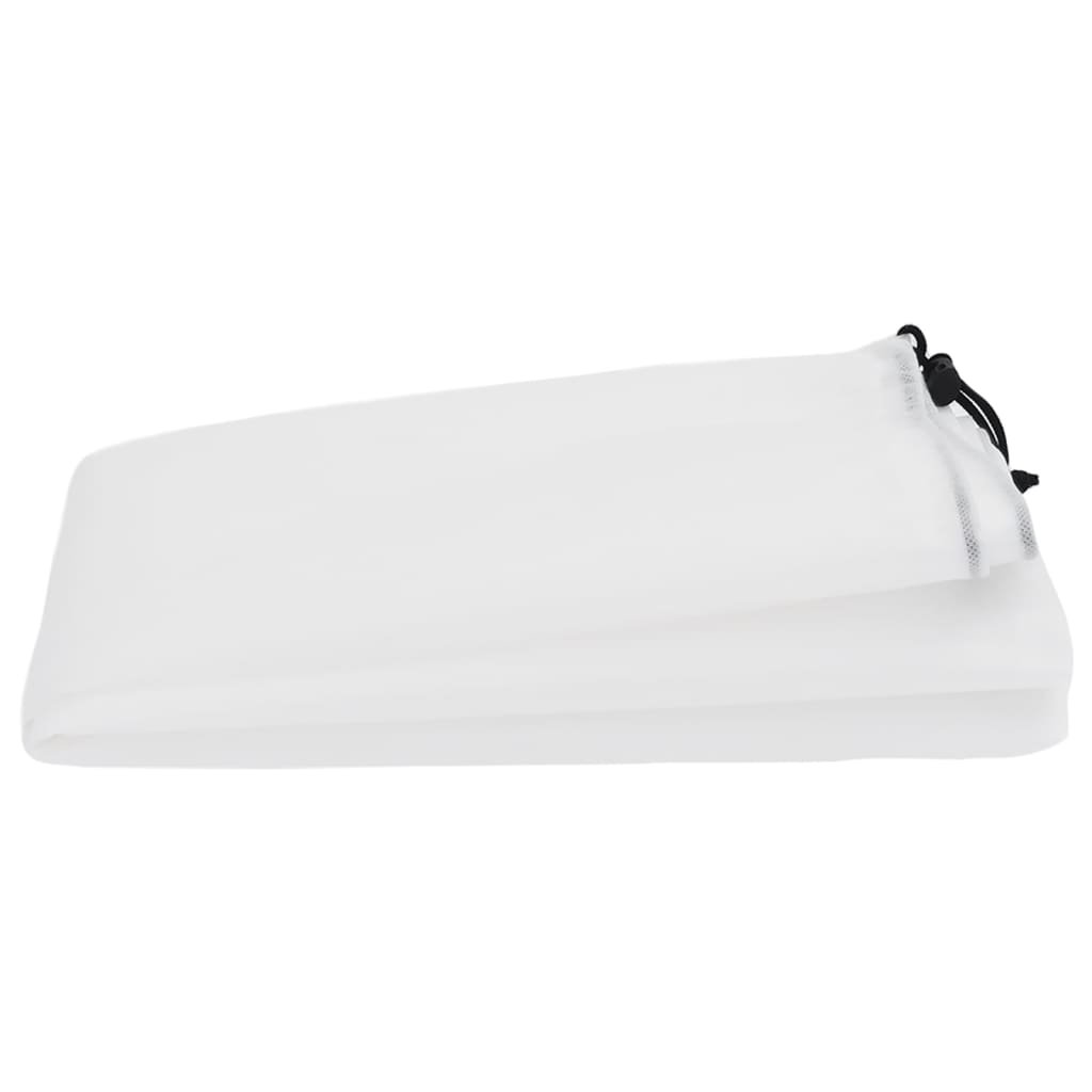 Close-up of Plant Fleece Covers with Drawstring 8 pcs 70 g/m² 0.8x1 m showing secure drawstring feature for preventing wind damage.