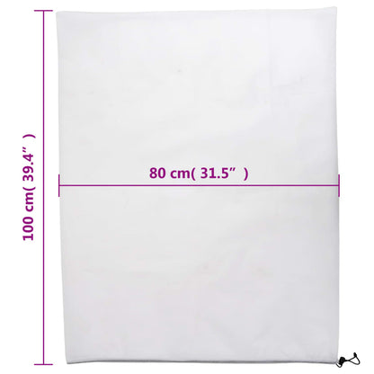 Plant Fleece Covers with Drawstring - 8 pcs, lightweight and breathable 70 g/m² protective covers, perfect for safeguarding plants from winter cold, measuring 0.8x1 m, ideal for saplings, flowers, and crops.