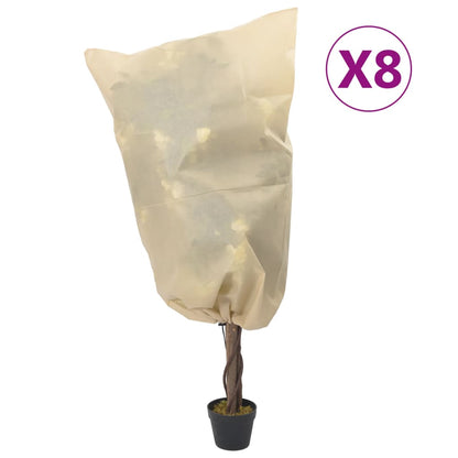 Plant Fleece Covers with Drawstring 8 pcs 70 g/m² 0.8x1.2 m