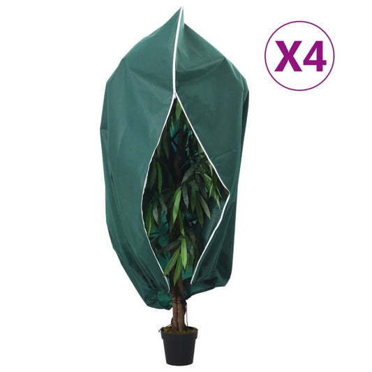 Plant Fleece Covers with Zip 4 pcs 70 g/m² 1.55x1.55 m
