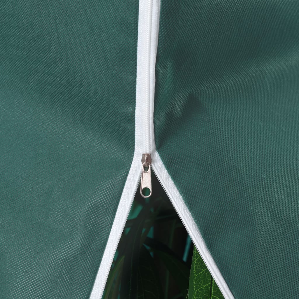 Two Plant Fleece Covers with Zip 2 pcs 70 g/m² 3.93x3 m featuring drawstring design for secure winter plant protection.