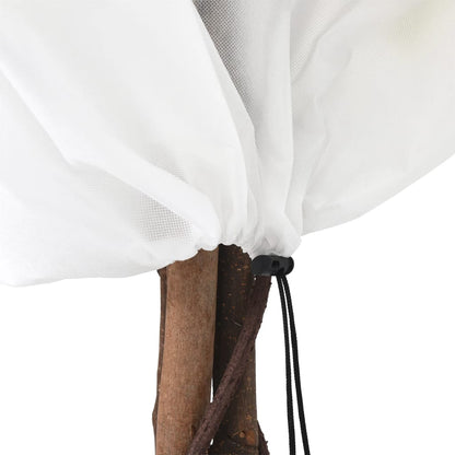 Lightweight breathable Plant Fleece Covers with Drawstring - Perfect for saplings and fruit seedlings in winter.