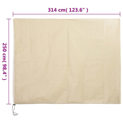 Multifunctional Plant Fleece Covers with Zip 4 pcs 70 g/m² 3.14x2.5 m featuring a drawstring for secure fastening and side zip for easy access to protect plants throughout the growing season.