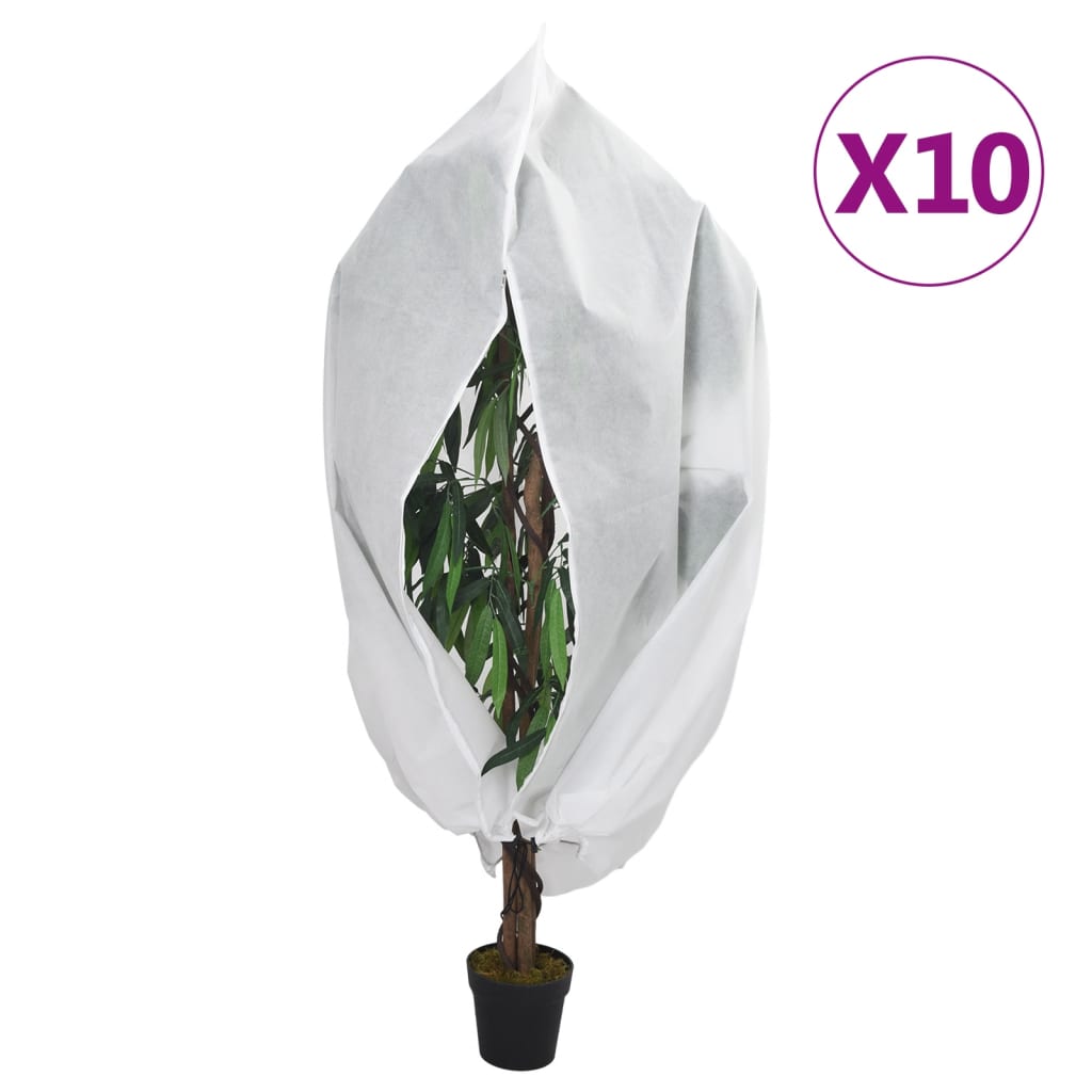 Plant Fleece Covers with Zip 10 pcs 70 g/m² 2.36x2 m