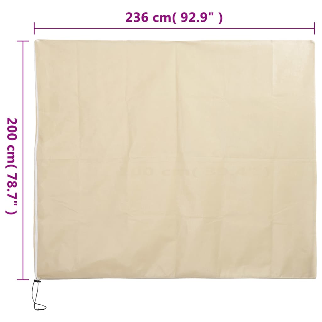 Plant Fleece Covers with Zip 10 pcs 70 g/m² 2.36x2 m - Easy side zip for watering and monitoring plants during winter.