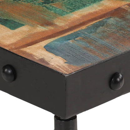 Coffee Table with Wheels Solid Reclaimed Wood 100x55x26 cm