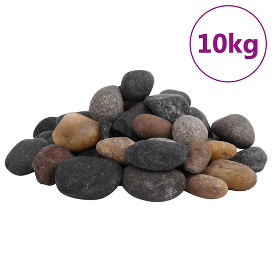 Polished Pebbles 10 kg Mixed Colour 5-8 cm