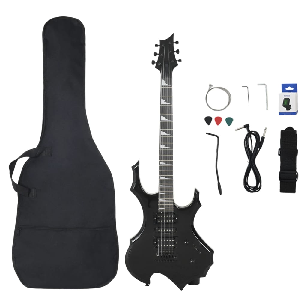 Electric Guitar for Beginner with Bag Black 4/4 39"