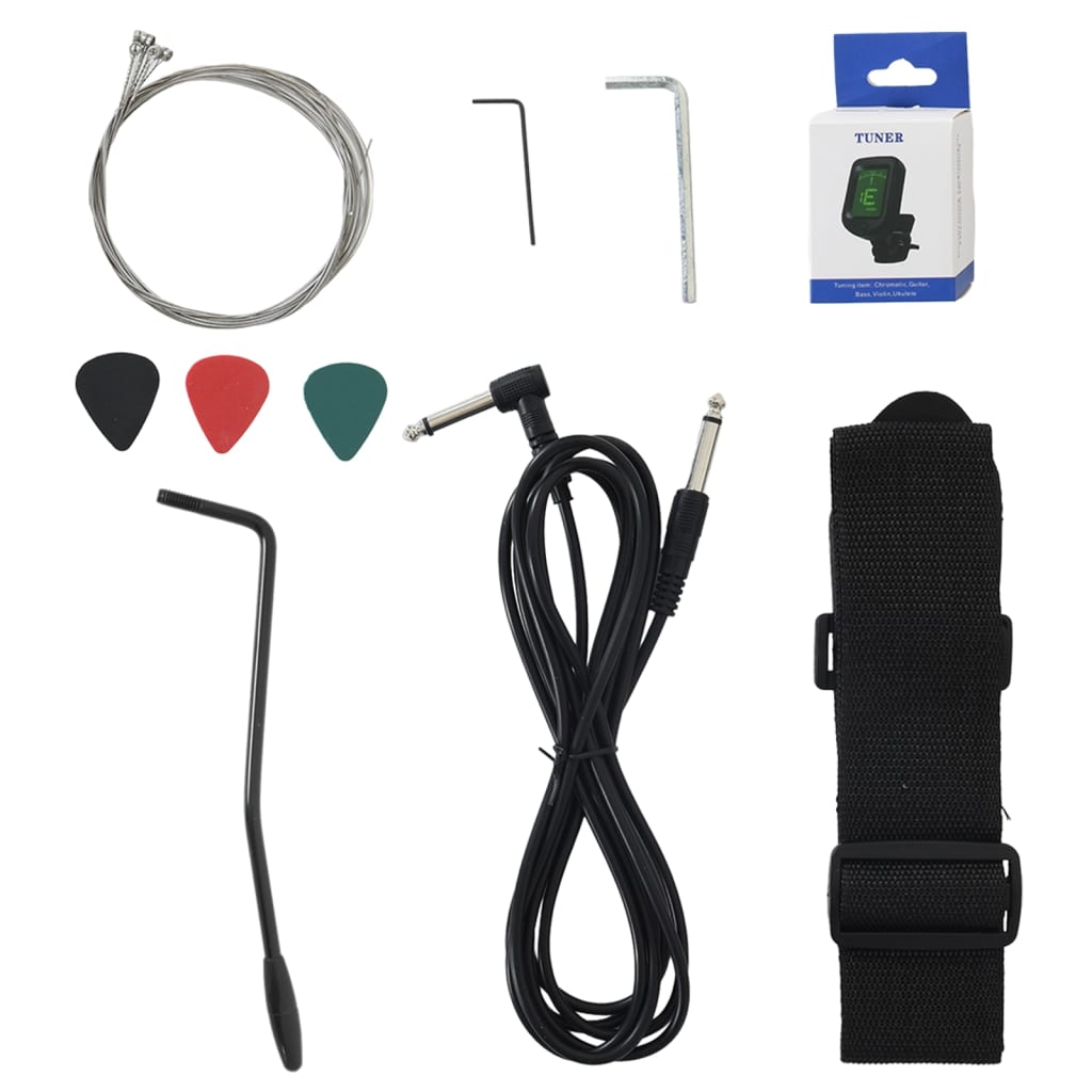 Electric Guitar for Beginner with Bag Black 4/4 39"