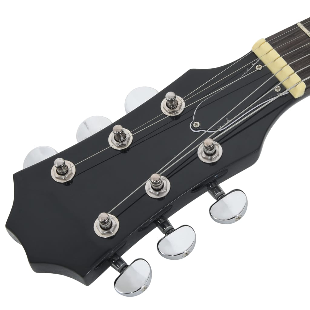 Electric Guitar for Kids with Bag Brown and Black 3/4 30" portrayed in a fun and engaging setting, perfect for aspiring young musicians.