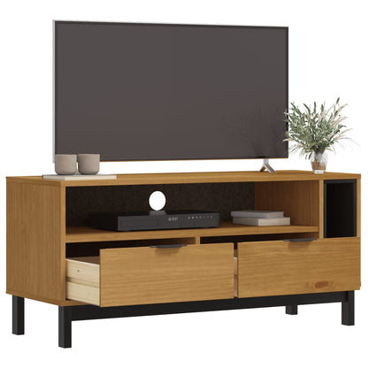 TV Cabinet "FLAM" 110x40x50 cm Solid Wood Pine