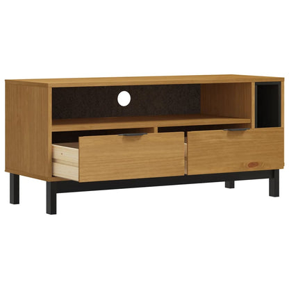 TV Cabinet "FLAM" 110x40x50 cm Solid Wood Pine