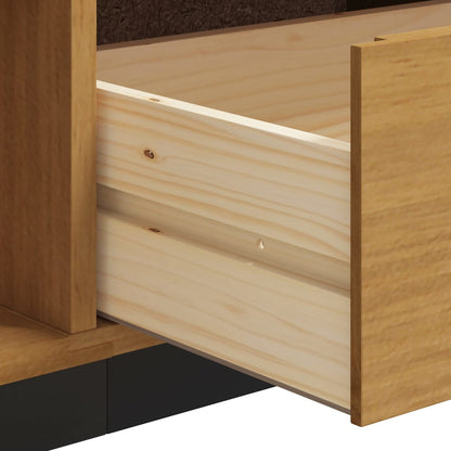 TV Cabinet with Glass Door "FLAM" 158x40x50 cm Solid Wood Pine