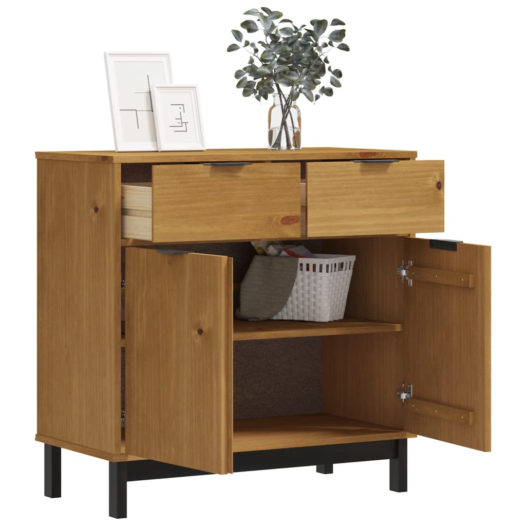 Sideboard "FLAM" 80x40x80 cm Solid Wood Pine