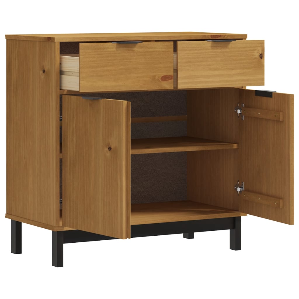 Sideboard "FLAM" 80x40x80 cm Solid Wood Pine