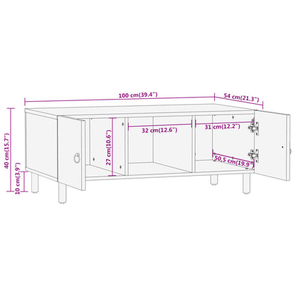 Coffee Table 100x54x40 cm Solid Wood Mango