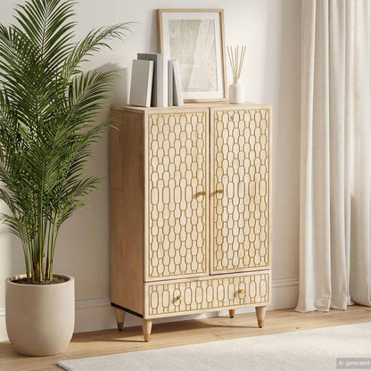 Highboard 60x33x100 cm Solid Wood Mango