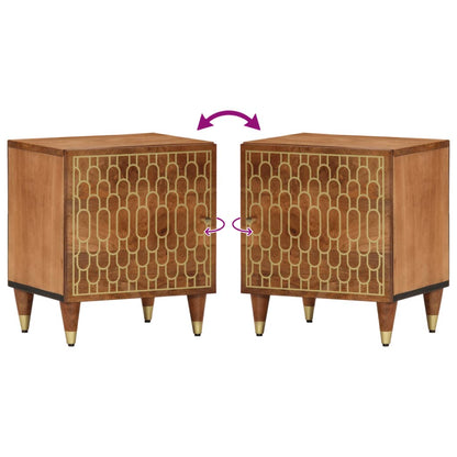 Bedside Cabinets 2 pcs 40x33x46 cm Solid Wood Mango