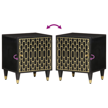 Bedside Cabinets 2 pcs 40x33x46 cm Solid Wood Mango