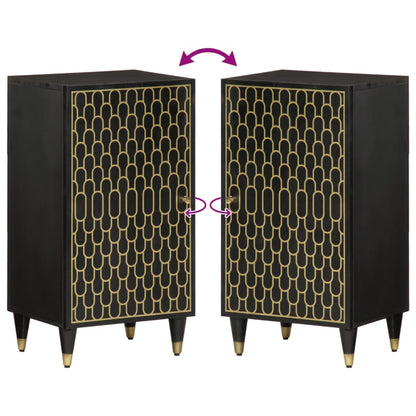 Side Cabinet | Black | Solid mango wood, engineered wood
