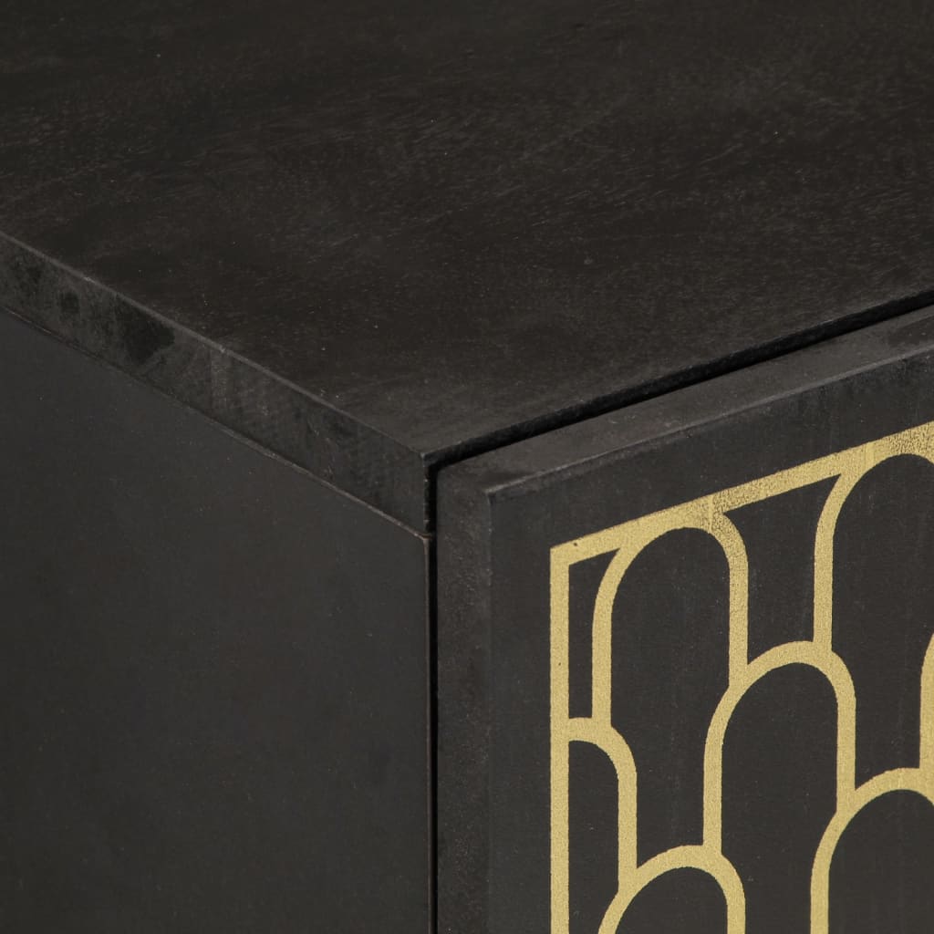 Side Cabinet | Black | Solid mango wood, engineered wood