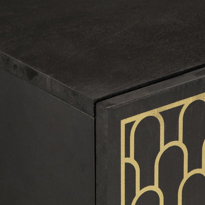Side Cabinet | Black | Solid mango wood, engineered wood