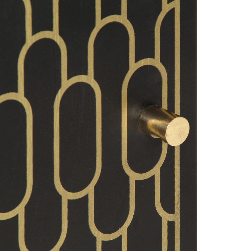 Side Cabinet | Black | Solid mango wood, engineered wood