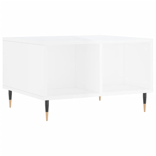 Coffee Table High Gloss White 60x50x36.5 cm Engineered Wood