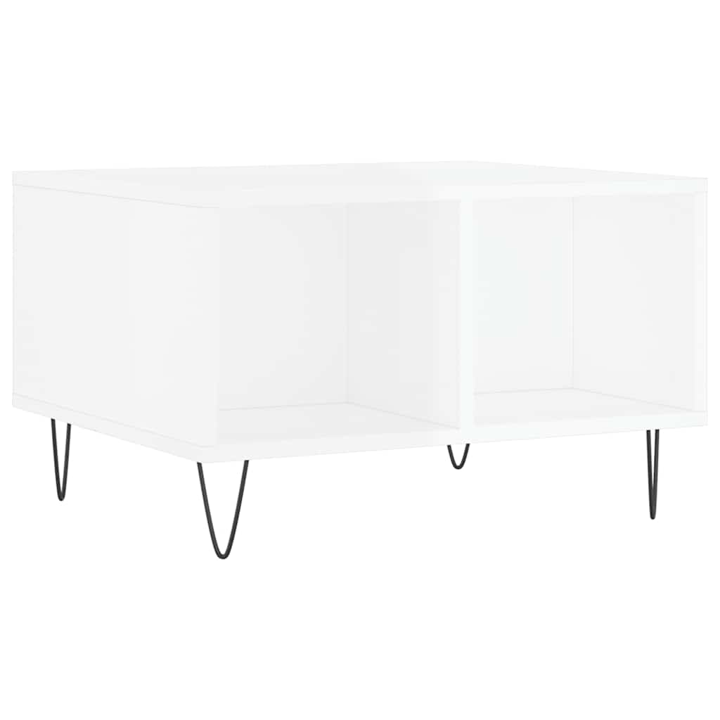 Coffee Table High Gloss White 60x50x36.5 cm Engineered Wood