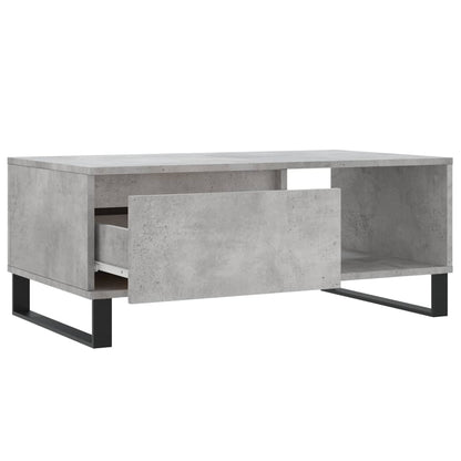 Coffee Table Concrete Grey 90x50x36,5 cm Engineered Wood