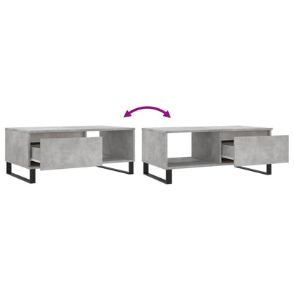 Coffee Table Concrete Grey 90x50x36,5 cm Engineered Wood