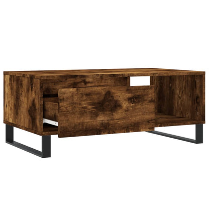 Coffee Table Smoked Oak 90x50x36,5 cm Engineered Wood