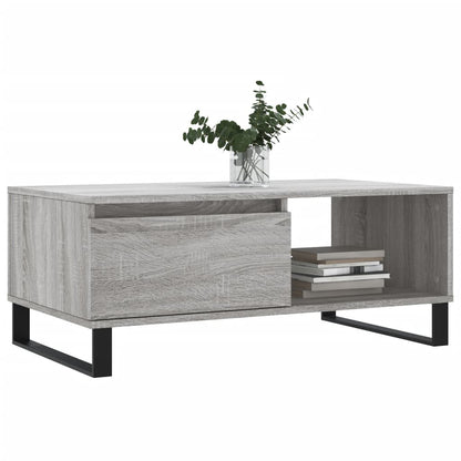 Coffee Table Grey Sonoma 90x50x36,5 cm Engineered Wood