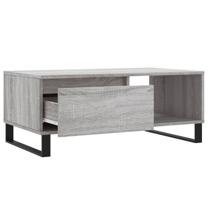 Coffee Table Grey Sonoma 90x50x36,5 cm Engineered Wood