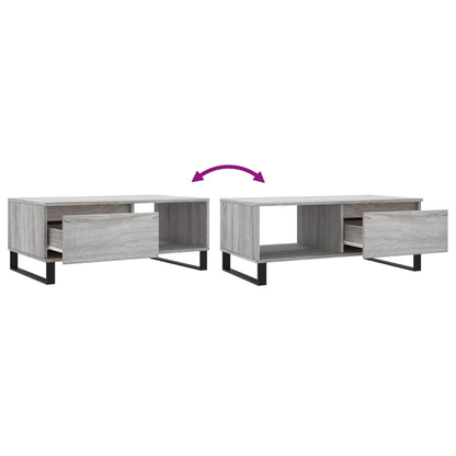 Coffee Table Grey Sonoma 90x50x36,5 cm Engineered Wood