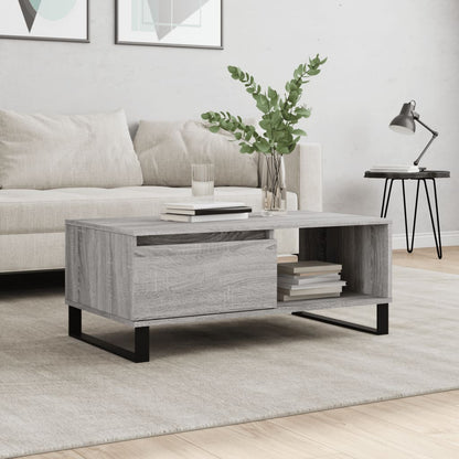 Coffee Table Grey Sonoma 90x50x36,5 cm Engineered Wood