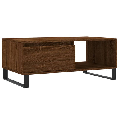 Coffee Table Brown Oak 90x50x36,5 cm Engineered Wood