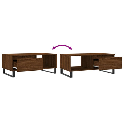 Coffee Table Brown Oak 90x50x36,5 cm Engineered Wood